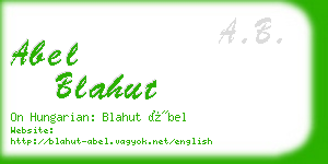 abel blahut business card